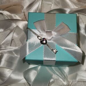 Tiffany & Co. Silver Key Heart Necklace